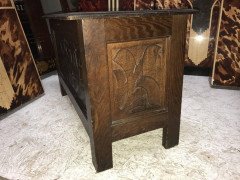 Rare Arts & Crafts Oak Linen Trunk Attributed, to C. R. Ashbee - Thumbnail 4