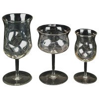 James Powell Attributed, Part Table Service of Glasses