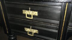 Ebonised and Parcel Gilt Aesthetic Movement desk by Maple and Co - Thumbnail 5
