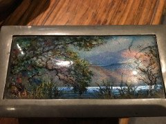 Liberty & Co. An Arts & Crafts Pewter and Hand Enameled Jewelry or Cigar Box - Thumbnail 2