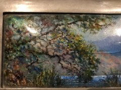 Liberty & Co. An Arts & Crafts Pewter and Hand Enameled Jewelry or Cigar Box - Thumbnail 4