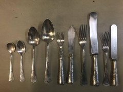 WMF Rare Art Nouveau Silver Plated Cutlery Set for 18 Persons - Thumbnail 13