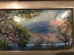 Liberty & Co. An Arts & Crafts Pewter and Hand Enameled Jewelry or Cigar Box - Thumbnail 5