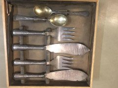 WMF Rare Art Nouveau Silver Plated Cutlery Set for 18 Persons - Thumbnail 18