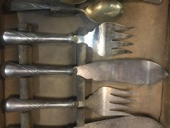 WMF Rare Art Nouveau Silver Plated Cutlery Set for 18 Persons - Thumbnail 19