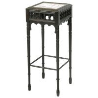 Bruce Talbert Aesthetic Movement Ebonised Plant Stand with Inset Minton Tile - Thumbnail 1
