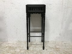 Bruce Talbert Aesthetic Movement Ebonised Plant Stand with Inset Minton Tile - Thumbnail 2
