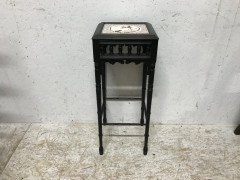 Bruce Talbert an Aesthetic Movement Ebonised Plant Stand with Inset Minton Tile - Thumbnail 3
