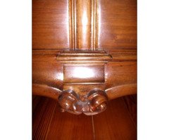 French Art Nouveau Walnut Display Cabinet - Thumbnail 9