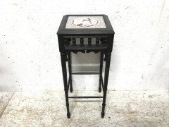 Bruce Talbert Aesthetic Movement Ebonised Plant Stand with Inset Minton Tile - Thumbnail 4