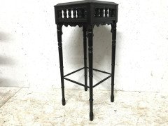Bruce Talbert Aesthetic Movement Ebonised Plant Stand with Inset Minton Tile - Thumbnail 5