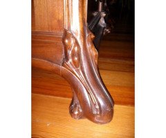 French Art Nouveau Walnut Display Cabinet - Thumbnail 11