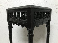 Bruce Talbert Aesthetic Movement Ebonised Plant Stand with Inset Minton Tile - Thumbnail 10