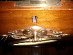French Art Nouveau Walnut Display Cabinet - Thumbnail 15