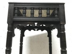 Bruce Talbert an Aesthetic Movement Ebonised Plant Stand with Inset Minton Tile - Thumbnail 11