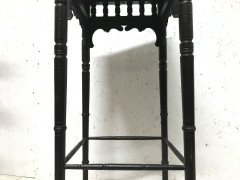 Bruce Talbert an Aesthetic Movement Ebonised Plant Stand with Inset Minton Tile - Thumbnail 12