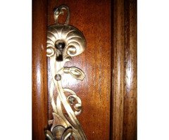French Art Nouveau Walnut Display Cabinet - Thumbnail 18
