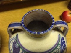 Poole Pottery, a Pair of Vases with Prancing Deer & Colourful Floral Backgrounds - Thumbnail 5