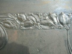 Arts & Crafts Cast Iron Fireplace with Stylised Floral Details - Thumbnail 7