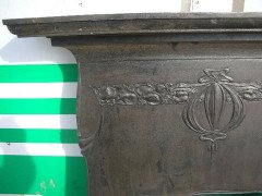 Arts & Crafts Cast Iron Fireplace with Stylised Floral Details - Thumbnail 2