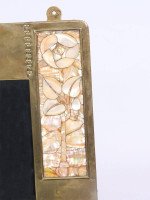 Liberty & Co., a Copper Mirror Inlaid with Glasgow Roses of Mother-of-Pearl - Thumbnail 2