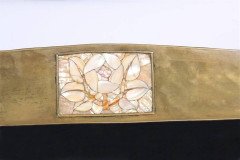 Liberty & Co., a Copper Mirror Inlaid with Glasgow Roses of Mother-of-Pearl - Thumbnail 3