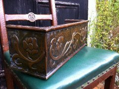 Liberty & Co. Arts & Crafts Desk Top Copper Bookcase with Stylised Floral Details - Thumbnail 3