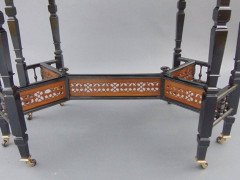 Lamb of Manchester, Aesthetic Anglo-Japanese Ebonised & Amboyna Eight Leg Table - Thumbnail 2