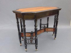 Lamb of Manchester, Aesthetic Anglo-Japanese Ebonised & Amboyna Eight Leg Table - Thumbnail 5