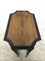 Lamb of Manchester, Aesthetic Anglo-Japanese Ebonised & Amboyna Eight Leg Table - Thumbnail 7