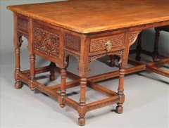 An Anglo-Moorish Walnut Partners' Desk, attributed, to Liberty & Co. - Thumbnail 1