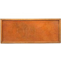 Arts & Crafts Embossed Leather Panel, Possibly by Frank Brangwyn RA - Thumbnail 1