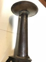 Richard Rathbone, attributed, to Voysey Pewter & Enamel Arts & Crafts Candlestick - Thumbnail 4