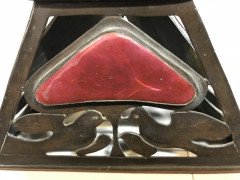 Richard Rathbone, attributed, to Voysey Pewter & Enamel Arts & Crafts Candlestick - Thumbnail 8