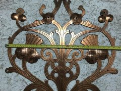 Pair of Handcrafted Gothic Revival Copper Hinges with Thistle Decoration c.1875 - Thumbnail 6