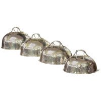 R Ashbee Set of Four Silver Plated Meat Covers Made by the Guild of Handicraft - Thumbnail 1