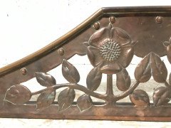 C. R. Ashbee, Arts & Crafts Copper Fireplace Fender with Stylised Floral Design - Thumbnail 8