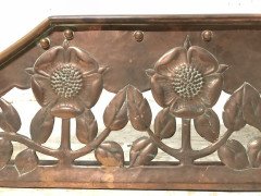 C. R. Ashbee, Arts & Crafts Copper Fireplace Fender with Stylised Floral Design - Thumbnail 9