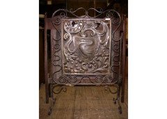 John Pearson Attributed, Arts & Crafts Iron & Copper Fire Screen - Thumbnail 3