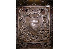 John Pearson, attributed. An Arts & Crafts Iron & Copper Fire Screen - Thumbnail 2