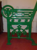 A Cast Iron 'OWL' Garden Bench In the style of Dr. C Dresser by Falkirk Ironworks - Thumbnail 3
