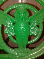 A Cast Iron 'OWL' Garden Bench In the style of Dr. C Dresser by Falkirk Ironworks - Thumbnail 5