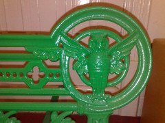 A Cast Iron 'OWL' Garden Bench In the style of Dr. C Dresser by Falkirk Ironworks - Thumbnail 6