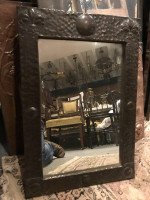 Arts & Crafts Copper Rectangular Wall Mirror, attributed, to Liberty & Co. - Thumbnail 2
