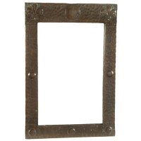 Arts & Crafts Copper Rectangular Wall Mirror, attributed, to Liberty & Co. - Thumbnail 1