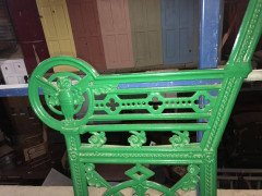 A Cast Iron 'OWL' Garden Bench In the style of Dr. C Dresser by Falkirk Ironworks - Thumbnail 12