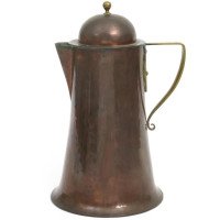 Arthur Dixon, birmingham Guild of Handicraft, Arts & Crafts Copper & Brass Jug - Thumbnail 1