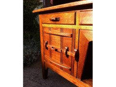 Acorn Industries Attributed, Arts & Crafts Yorkshire School Oak Low Sideboard - Thumbnail 4
