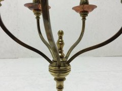 W. A. S Benson, Signed, Arts & Crafts Brass and Copper Five Branch Candelabra - Thumbnail 7