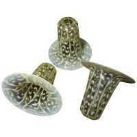 A set of Three Vaseline Shades, with Stylised Floral Detailing - Thumbnail 2
